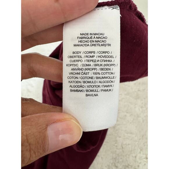 Polo Ralph Lauren Kids 2T Long Sleeve Polo Bear Graphic Shirt Burgundy - Picture 4 of 5